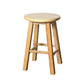 Modern Armless Counter Stool Rubber Wood Kitchen Bar Stool with Seat and Pedal Wood 1 Piece Short Stool(18"H) Clearhalo 'Bar Furniture' 'Bar Stools' 'bar_stools' 'furn' 'furn_bar_stools' 'Furniture' 'furniture_bar_stools' 'Kitchen & Dining Furniture' 4926876