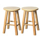Modern Armless Counter Stool Rubber Wood Kitchen Bar Stool with Seat and Pedal Wood 2 Piece Set Short Stool(18"H) Clearhalo 'Bar Furniture' 'Bar Stools' 'bar_stools' 'furn' 'furn_bar_stools' 'Furniture' 'furniture_bar_stools' 'Kitchen & Dining Furniture' 4926877