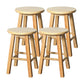 Modern Armless Counter Stool Rubber Wood Kitchen Bar Stool with Seat and Pedal Wood 4 Piece Set Short Stool(18"H) Clearhalo 'Bar Furniture' 'Bar Stools' 'bar_stools' 'furn' 'furn_bar_stools' 'Furniture' 'furniture_bar_stools' 'Kitchen & Dining Furniture' 4926879