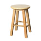 Modern Armless Counter Stool Rubber Wood Kitchen Bar Stool with Seat and Pedal Wood 1 Piece Short Stool(20"H) Clearhalo 'Bar Furniture' 'Bar Stools' 'bar_stools' 'furn' 'furn_bar_stools' 'Furniture' 'furniture_bar_stools' 'Kitchen & Dining Furniture' 4926881