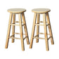 Modern Armless Counter Stool Rubber Wood Kitchen Bar Stool with Seat and Pedal Wood 2 Piece Set Counter Stool (23.5"H) Clearhalo 'Bar Furniture' 'Bar Stools' 'bar_stools' 'furn' 'furn_bar_stools' 'Furniture' 'furniture_bar_stools' 'Kitchen & Dining Furniture' 4926885
