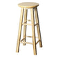 Modern Armless Counter Stool Rubber Wood Kitchen Bar Stool with Seat and Pedal Wood 1 Piece Bar Stool(31"H) Clearhalo 'Bar Furniture' 'Bar Stools' 'bar_stools' 'furn' 'furn_bar_stools' 'Furniture' 'furniture_bar_stools' 'Kitchen & Dining Furniture' 4926890