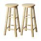 Modern Armless Counter Stool Rubber Wood Kitchen Bar Stool with Seat and Pedal Wood 2 Piece Set Bar Stool(31"H) Clearhalo 'Bar Furniture' 'Bar Stools' 'bar_stools' 'furn' 'furn_bar_stools' 'Furniture' 'furniture_bar_stools' 'Kitchen & Dining Furniture' 4926891