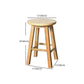 Modern Armless Counter Stool Rubber Wood Kitchen Bar Stool with Seat and Pedal Clearhalo 'Bar Furniture' 'Bar Stools' 'bar_stools' 'furn' 'furn_bar_stools' 'Furniture' 'furniture_bar_stools' 'Kitchen & Dining Furniture' 4926894