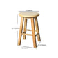 Modern Armless Counter Stool Rubber Wood Kitchen Bar Stool with Seat and Pedal Clearhalo 'Bar Furniture' 'Bar Stools' 'bar_stools' 'furn' 'furn_bar_stools' 'Furniture' 'furniture_bar_stools' 'Kitchen & Dining Furniture' 4926895