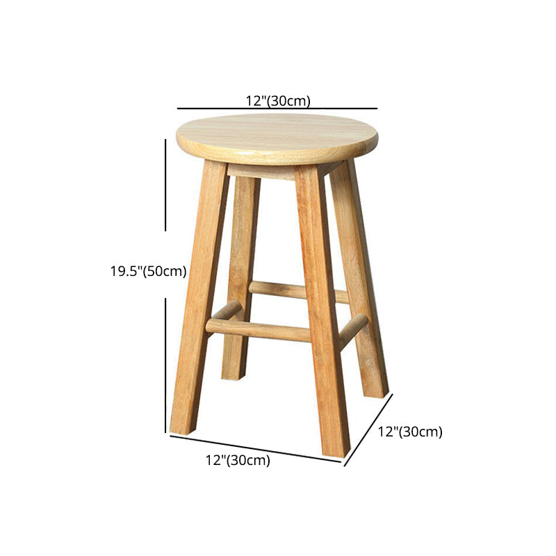 Modern Armless Counter Stool Rubber Wood Kitchen Bar Stool with Seat and Pedal Clearhalo 'Bar Furniture' 'Bar Stools' 'bar_stools' 'furn' 'furn_bar_stools' 'Furniture' 'furniture_bar_stools' 'Kitchen & Dining Furniture' 4926895