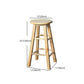 Modern Armless Counter Stool Rubber Wood Kitchen Bar Stool with Seat and Pedal Clearhalo 'Bar Furniture' 'Bar Stools' 'bar_stools' 'furn' 'furn_bar_stools' 'Furniture' 'furniture_bar_stools' 'Kitchen & Dining Furniture' 4926896