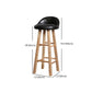 Modern Armless Counter Stool Rubber Wood Kitchen Bar Stool with Seat and Pedal Clearhalo 'Bar Furniture' 'Bar Stools' 'bar_stools' 'furn' 'furn_bar_stools' 'Furniture' 'furniture_bar_stools' 'Kitchen & Dining Furniture' 4926904