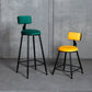 Industrial Armless Backrest Counter Stool Steel Cafe Bar Stool with Velvet Cushion Clearhalo 'Bar Furniture' 'Bar Stools' 'bar_stools' 'furn' 'furn_bar_stools' 'Furniture' 'furniture_bar_stools' 'Kitchen & Dining Furniture' 4926916