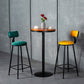 Industrial Armless Backrest Counter Stool Steel Cafe Bar Stool with Velvet Cushion Clearhalo 'Bar Furniture' 'Bar Stools' 'bar_stools' 'furn' 'furn_bar_stools' 'Furniture' 'furniture_bar_stools' 'Kitchen & Dining Furniture' 4926929