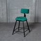 Industrial Armless Backrest Counter Stool Steel Cafe Bar Stool with Velvet Cushion Green 1 Piece Short Stool(18"H) Clearhalo 'Bar Furniture' 'Bar Stools' 'bar_stools' 'furn' 'furn_bar_stools' 'Furniture' 'furniture_bar_stools' 'Kitchen & Dining Furniture' 4926954