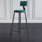 Industrial Armless Backrest Counter Stool Iron Milk Tea Shop Bar Stool with Cushion Green 1 Piece Clearhalo 'Bar Furniture' 'Bar Stools' 'bar_stools' 'furn' 'furn_bar_stools' 'Furniture' 'furniture_bar_stools' 'Kitchen & Dining Furniture' 4927145