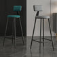 Industrial Armless Backrest Counter Stool Iron Milk Tea Shop Bar Stool with Cushion Clearhalo 'Bar Furniture' 'Bar Stools' 'bar_stools' 'furn' 'furn_bar_stools' 'Furniture' 'furniture_bar_stools' 'Kitchen & Dining Furniture' 4927147