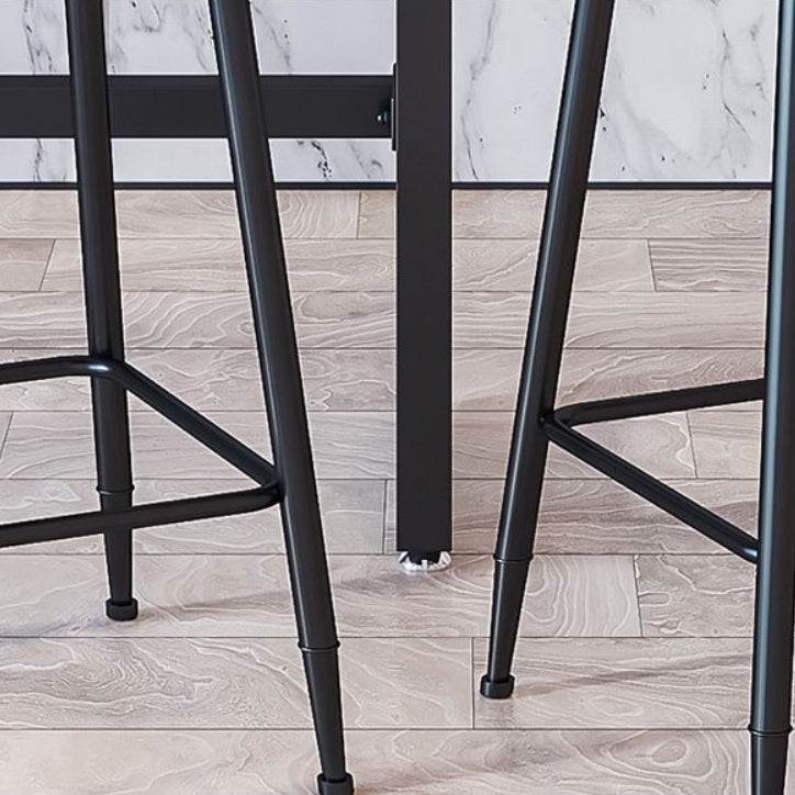 Industrial Armless Backrest Counter Stool Iron Milk Tea Shop Bar Stool with Cushion Clearhalo 'Bar Furniture' 'Bar Stools' 'bar_stools' 'furn' 'furn_bar_stools' 'Furniture' 'furniture_bar_stools' 'Kitchen & Dining Furniture' 4927157
