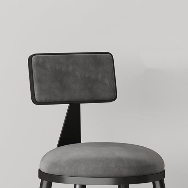 Industrial Armless Backrest Counter Stool Iron Milk Tea Shop Bar Stool with Cushion Clearhalo 'Bar Furniture' 'Bar Stools' 'bar_stools' 'furn' 'furn_bar_stools' 'Furniture' 'furniture_bar_stools' 'Kitchen & Dining Furniture' 4927158