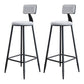 Industrial Armless Backrest Counter Stool Iron Milk Tea Shop Bar Stool with Cushion White 2 Piece Set Clearhalo 'Bar Furniture' 'Bar Stools' 'bar_stools' 'furn' 'furn_bar_stools' 'Furniture' 'furniture_bar_stools' 'Kitchen & Dining Furniture' 4927159