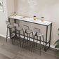 Industrial Armless Backrest Counter Stool Iron Milk Tea Shop Bar Stool with Cushion Clearhalo 'Bar Furniture' 'Bar Stools' 'bar_stools' 'furn' 'furn_bar_stools' 'Furniture' 'furniture_bar_stools' 'Kitchen & Dining Furniture' 4927163