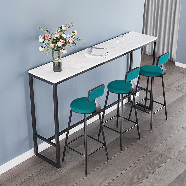 Industrial Armless Backrest Counter Stool Iron Milk Tea Shop Bar Stool with Cushion Clearhalo 'Bar Furniture' 'Bar Stools' 'bar_stools' 'furn' 'furn_bar_stools' 'Furniture' 'furniture_bar_stools' 'Kitchen & Dining Furniture' 4927171