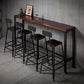 Industrial Armless Backrest Counter Stool Iron Cafe Bar Stool with Leather Cushion Clearhalo 'Bar Furniture' 'Bar Stools' 'bar_stools' 'furn' 'furn_bar_stools' 'Furniture' 'furniture_bar_stools' 'Kitchen & Dining Furniture' 4927191