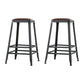 Industrial Armless Backrest Counter Stool Iron Cafe Bar Stool with Leather Cushion Backless 2 Piece Set Counter Stool(26"H) Clearhalo 'Bar Furniture' 'Bar Stools' 'bar_stools' 'furn' 'furn_bar_stools' 'Furniture' 'furniture_bar_stools' 'Kitchen & Dining Furniture' 4927193