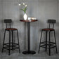 Industrial Armless Backrest Counter Stool Iron Cafe Bar Stool with Leather Cushion Clearhalo 'Bar Furniture' 'Bar Stools' 'bar_stools' 'furn' 'furn_bar_stools' 'Furniture' 'furniture_bar_stools' 'Kitchen & Dining Furniture' 4927196