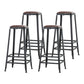 Industrial Armless Backrest Counter Stool Iron Cafe Bar Stool with Leather Cushion Backless 4 Piece Set Bar Stool(31"H) Clearhalo 'Bar Furniture' 'Bar Stools' 'bar_stools' 'furn' 'furn_bar_stools' 'Furniture' 'furniture_bar_stools' 'Kitchen & Dining Furniture' 4927201