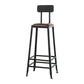 Industrial Armless Backrest Counter Stool Iron Cafe Bar Stool with Leather Cushion With Back 1 Piece Bar Stool(31"H) Clearhalo 'Bar Furniture' 'Bar Stools' 'bar_stools' 'furn' 'furn_bar_stools' 'Furniture' 'furniture_bar_stools' 'Kitchen & Dining Furniture' 4927202