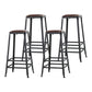 Industrial Armless Backrest Counter Stool Iron Cafe Bar Stool with Leather Cushion Backless 4 Piece Set Bar Stool(30"H) Clearhalo 'Bar Furniture' 'Bar Stools' 'bar_stools' 'furn' 'furn_bar_stools' 'Furniture' 'furniture_bar_stools' 'Kitchen & Dining Furniture' 4927213