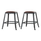 Industrial Armless Backrest Counter Stool Iron Cafe Bar Stool with Leather Cushion Backless 2 Piece Set Short Stool(18"H) Clearhalo 'Bar Furniture' 'Bar Stools' 'bar_stools' 'furn' 'furn_bar_stools' 'Furniture' 'furniture_bar_stools' 'Kitchen & Dining Furniture' 4927215