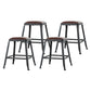 Industrial Armless Backrest Counter Stool Iron Cafe Bar Stool with Leather Cushion Backless 4 Piece Set Short Stool(18"H) Clearhalo 'Bar Furniture' 'Bar Stools' 'bar_stools' 'furn' 'furn_bar_stools' 'Furniture' 'furniture_bar_stools' 'Kitchen & Dining Furniture' 4927216