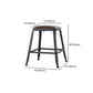 Industrial Armless Backrest Counter Stool Iron Cafe Bar Stool with Leather Cushion Clearhalo 'Bar Furniture' 'Bar Stools' 'bar_stools' 'furn' 'furn_bar_stools' 'Furniture' 'furniture_bar_stools' 'Kitchen & Dining Furniture' 4927218