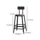 Industrial Armless Backrest Counter Stool Iron Cafe Bar Stool with Leather Cushion Clearhalo 'Bar Furniture' 'Bar Stools' 'bar_stools' 'furn' 'furn_bar_stools' 'Furniture' 'furniture_bar_stools' 'Kitchen & Dining Furniture' 4927219