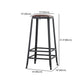 Industrial Armless Backrest Counter Stool Iron Cafe Bar Stool with Leather Cushion Clearhalo 'Bar Furniture' 'Bar Stools' 'bar_stools' 'furn' 'furn_bar_stools' 'Furniture' 'furniture_bar_stools' 'Kitchen & Dining Furniture' 4927224