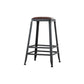 Industrial Armless Counter Stool Iron Cafe Bar Stool with Leather Cushion and Pedal Backless 1 Piece Counter Stool(26"H) Clearhalo 'Bar Furniture' 'Bar Stools' 'bar_stools' 'furn' 'furn_bar_stools' 'Furniture' 'furniture_bar_stools' 'Kitchen & Dining Furniture' 4927231