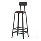 Industrial Armless Counter Stool Iron Cafe Bar Stool with Leather Cushion and Pedal Clearhalo 'Bar Furniture' 'Bar Stools' 'bar_stools' 'furn' 'furn_bar_stools' 'Furniture' 'furniture_bar_stools' 'Kitchen & Dining Furniture' 4927233