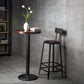 Industrial Armless Counter Stool Iron Cafe Bar Stool with Leather Cushion and Pedal Clearhalo 'Bar Furniture' 'Bar Stools' 'bar_stools' 'furn' 'furn_bar_stools' 'Furniture' 'furniture_bar_stools' 'Kitchen & Dining Furniture' 4927239