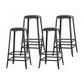 Industrial Armless Counter Stool Iron Cafe Bar Stool with Leather Cushion and Pedal Backless 4 Piece Set Bar Stool(30"H) Clearhalo 'Bar Furniture' 'Bar Stools' 'bar_stools' 'furn' 'furn_bar_stools' 'Furniture' 'furniture_bar_stools' 'Kitchen & Dining Furniture' 4927254