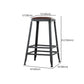 Industrial Armless Counter Stool Iron Cafe Bar Stool with Leather Cushion and Pedal Clearhalo 'Bar Furniture' 'Bar Stools' 'bar_stools' 'furn' 'furn_bar_stools' 'Furniture' 'furniture_bar_stools' 'Kitchen & Dining Furniture' 4927261