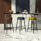 Industrial Armless Backrest Counter Stool Iron Cafe Bar Stool with Cushion and Pedal Clearhalo 'Bar Furniture' 'Bar Stools' 'bar_stools' 'furn' 'furn_bar_stools' 'Furniture' 'furniture_bar_stools' 'Kitchen & Dining Furniture' 4927266