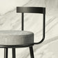 Industrial Armless Backrest Counter Stool Iron Cafe Bar Stool with Cushion and Pedal Clearhalo 'Bar Furniture' 'Bar Stools' 'bar_stools' 'furn' 'furn_bar_stools' 'Furniture' 'furniture_bar_stools' 'Kitchen & Dining Furniture' 4927277