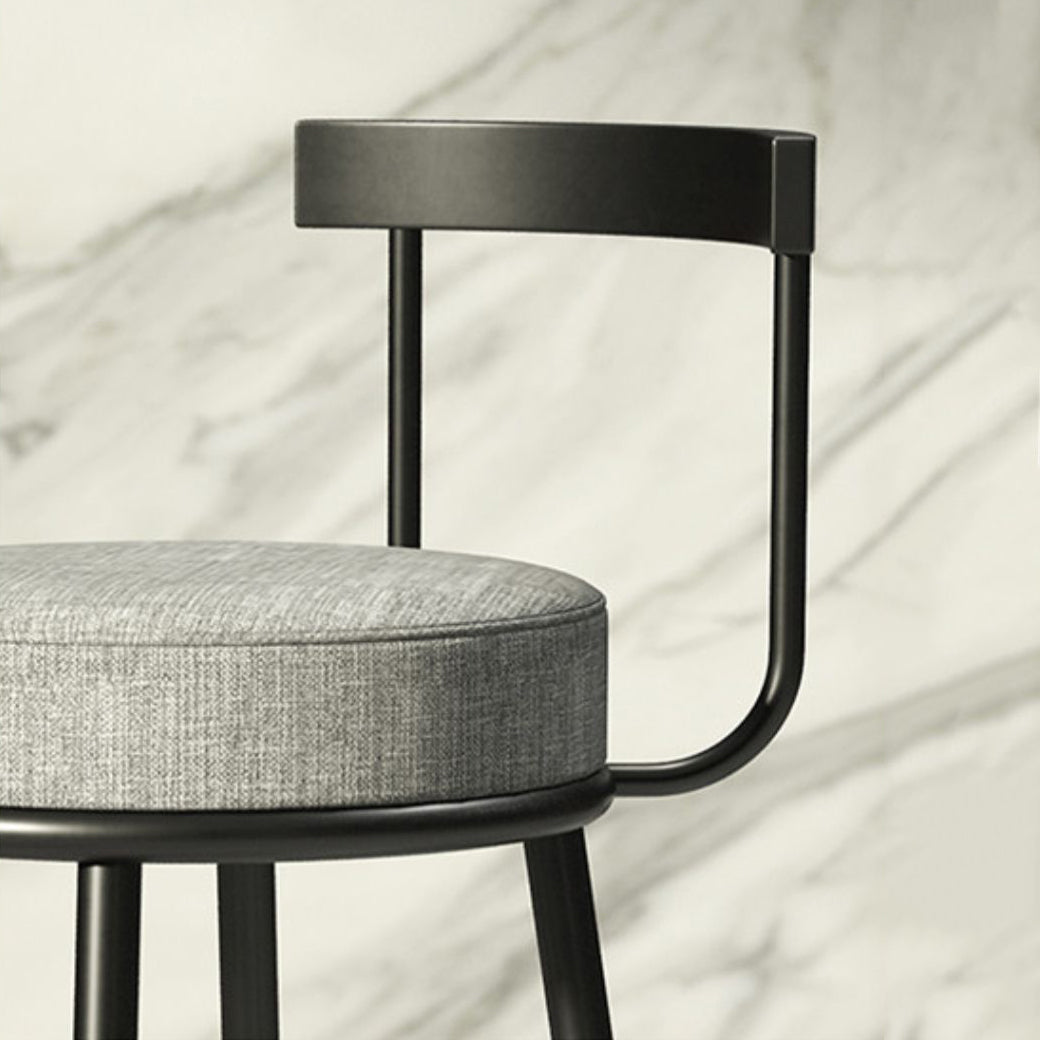 Industrial Armless Backrest Counter Stool Iron Cafe Bar Stool with Cushion and Pedal Clearhalo 'Bar Furniture' 'Bar Stools' 'bar_stools' 'furn' 'furn_bar_stools' 'Furniture' 'furniture_bar_stools' 'Kitchen & Dining Furniture' 4927277
