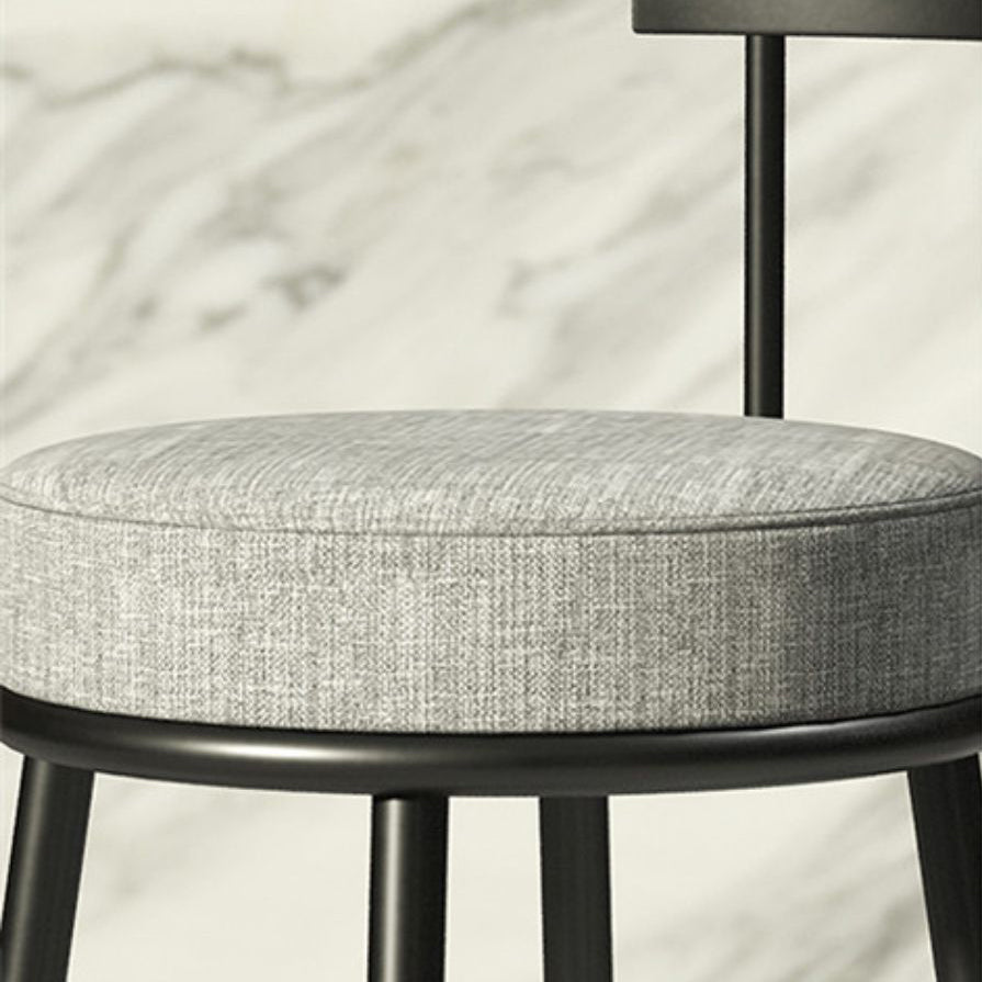 Industrial Armless Backrest Counter Stool Iron Cafe Bar Stool with Cushion and Pedal Clearhalo 'Bar Furniture' 'Bar Stools' 'bar_stools' 'furn' 'furn_bar_stools' 'Furniture' 'furniture_bar_stools' 'Kitchen & Dining Furniture' 4927278