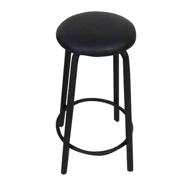 Industrial Armless Backless Counter Stool Iron Cafe Bar Stool with Seat and Pedal Leather 1 Piece Clearhalo 'Bar Furniture' 'Bar Stools' 'bar_stools' 'furn' 'furn_bar_stools' 'Furniture' 'furniture_bar_stools' 'Kitchen & Dining Furniture' 4927354