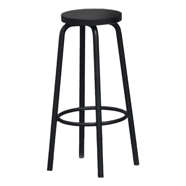 Industrial Armless Backless Counter Stool Iron Cafe Bar Stool with Seat and Pedal Clearhalo 'Bar Furniture' 'Bar Stools' 'bar_stools' 'furn' 'furn_bar_stools' 'Furniture' 'furniture_bar_stools' 'Kitchen & Dining Furniture' 4927357
