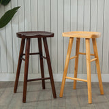 Modern Armless Backless Counter StoolWood Cafe Bar Stool with Wooden Seat and Pedal Clearhalo 'Bar Furniture' 'Bar Stools' 'bar_stools' 'furn' 'furn_bar_stools' 'Furniture' 'furniture_bar_stools' 'Kitchen & Dining Furniture' 4927441