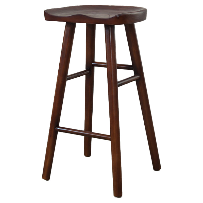 Modern Armless Backless Counter StoolWood Cafe Bar Stool with Wooden Seat and Pedal Clearhalo 'Bar Furniture' 'Bar Stools' 'bar_stools' 'furn' 'furn_bar_stools' 'Furniture' 'furniture_bar_stools' 'Kitchen & Dining Furniture' 4927449