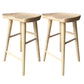 Modern Armless Backless Counter StoolWood Cafe Bar Stool with Wooden Seat and Pedal Natural 2 Piece Set Clearhalo 'Bar Furniture' 'Bar Stools' 'bar_stools' 'furn' 'furn_bar_stools' 'Furniture' 'furniture_bar_stools' 'Kitchen & Dining Furniture' 4927450