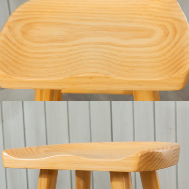 Modern Armless Backless Counter StoolWood Cafe Bar Stool with Wooden Seat and Pedal Clearhalo 'Bar Furniture' 'Bar Stools' 'bar_stools' 'furn' 'furn_bar_stools' 'Furniture' 'furniture_bar_stools' 'Kitchen & Dining Furniture' 4927456