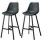 Scandinavian Restaurant Footrest Stool Matte Finish Leather Barstool Green 2 Piece Set Clearhalo 'Bar Furniture' 'Bar Stools' 'bar_stools' 'furn' 'furn_bar_stools' 'Furniture' 'furniture_bar_stools' 'Kitchen & Dining Furniture' 4927473
