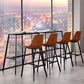 Scandinavian Restaurant Footrest Stool Matte Finish Leather Barstool Clearhalo 'Bar Furniture' 'Bar Stools' 'bar_stools' 'furn' 'furn_bar_stools' 'Furniture' 'furniture_bar_stools' 'Kitchen & Dining Furniture' 4927475